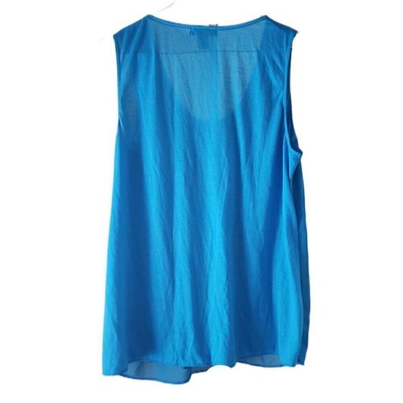 Kenneth Cole Reaction Blue Sleeveless Blouse - Picture 2 of 3